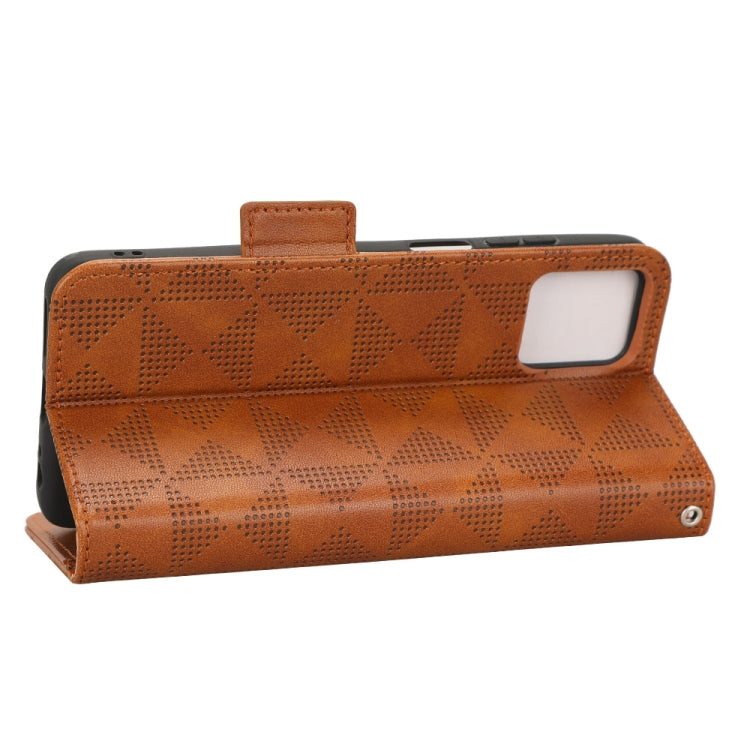 For Motorola Moto G32 Symmetrical Triangle Leather Phone Case