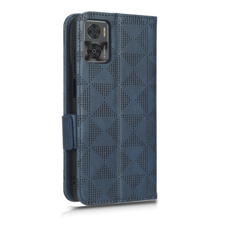 For Motorola Moto E22 4G / E22i 4G Symmetrical Triangle Leather Phone Case