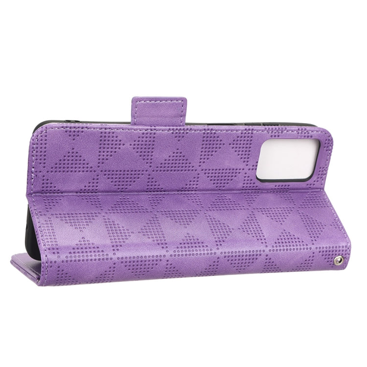 For Motorola Moto E22 4G / E22i 4G Symmetrical Triangle Leather Phone Case