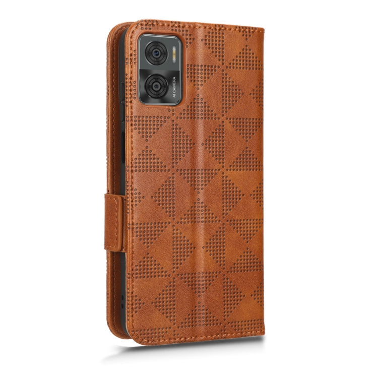 For Motorola Moto E22 4G / E22i 4G Symmetrical Triangle Leather Phone Case