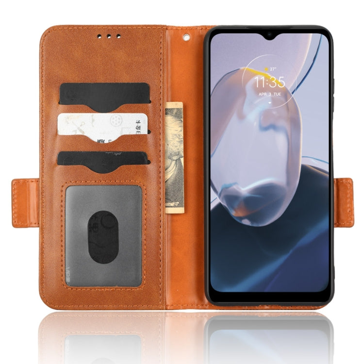 For Motorola Moto E22 4G / E22i 4G Symmetrical Triangle Leather Phone Case