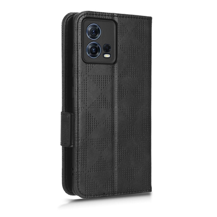 For Motorola Edge 30 Fusion Symmetrical Triangle Leather Phone Case