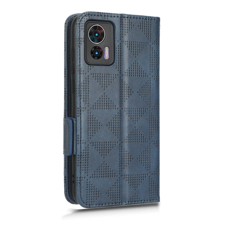 For Motorola Edge 30 Lite Symmetrical Triangle Leather Phone Case
