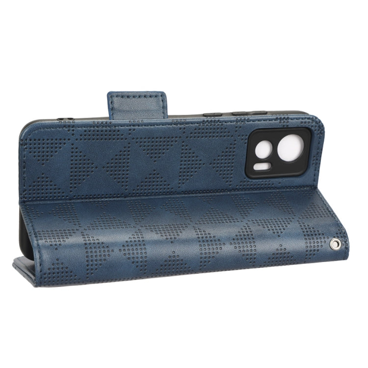 For Motorola Edge 30 Lite Symmetrical Triangle Leather Phone Case