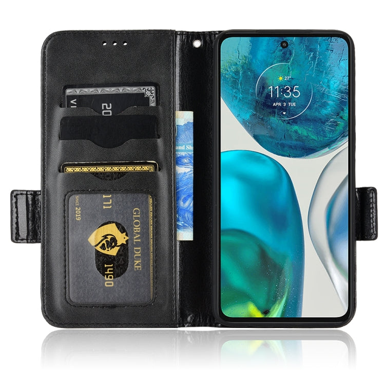 For Motorola Moto G52j Symmetrical Triangle Leather Phone Case