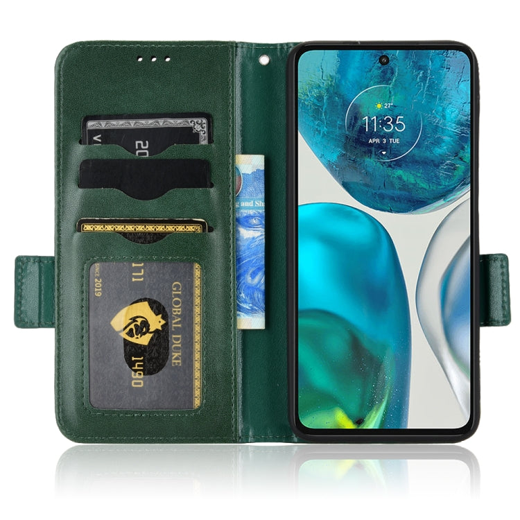 For Motorola Moto G52j Symmetrical Triangle Leather Phone Case