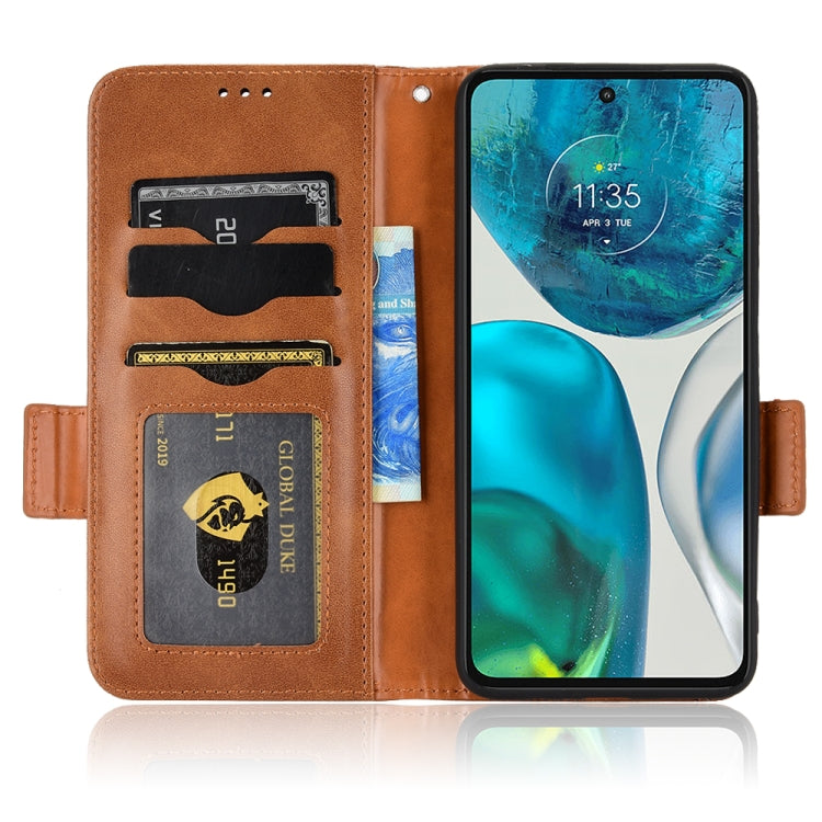 For Motorola Moto G52j Symmetrical Triangle Leather Phone Case
