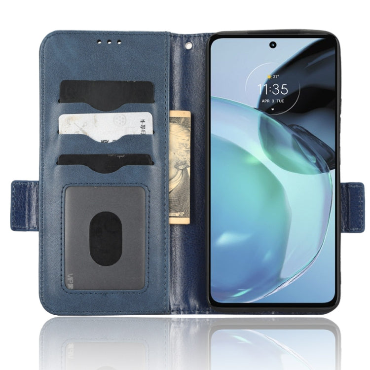 For Motorola Moto G72 4G Symmetrical Triangle Leather Phone Case