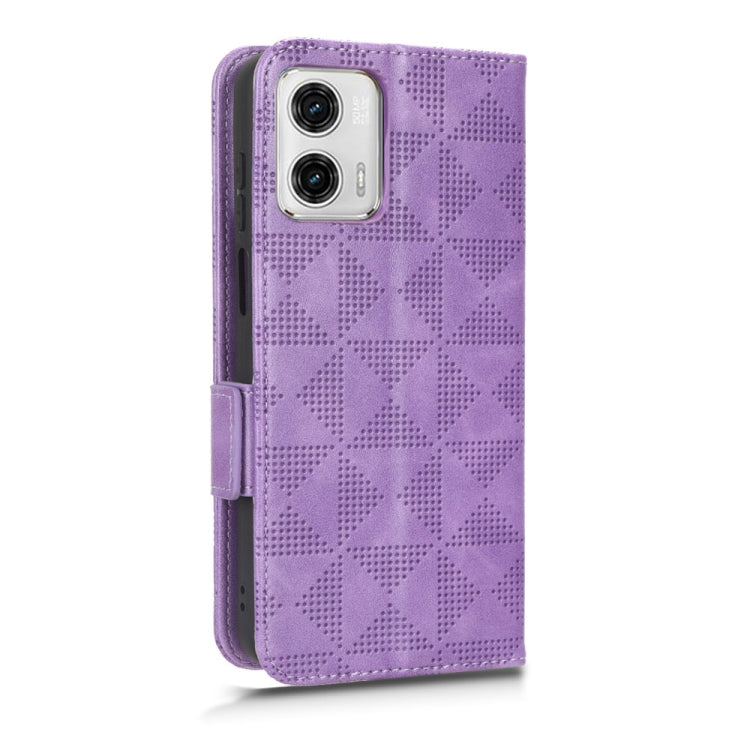 For Motorola Moto G53 5G Symmetrical Triangle Leather Phone Case