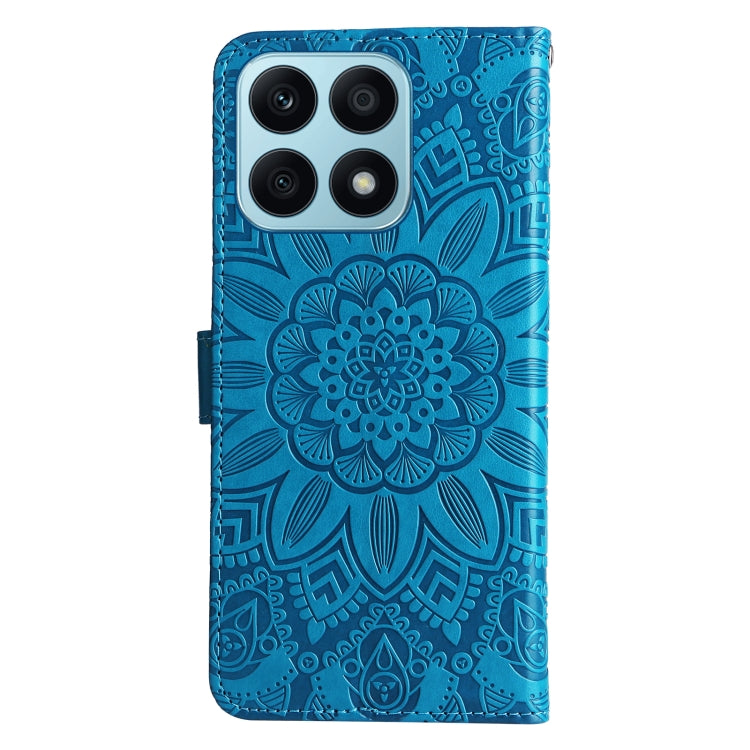For Honor X8a Embossed Sunflower Leather Phone Case
