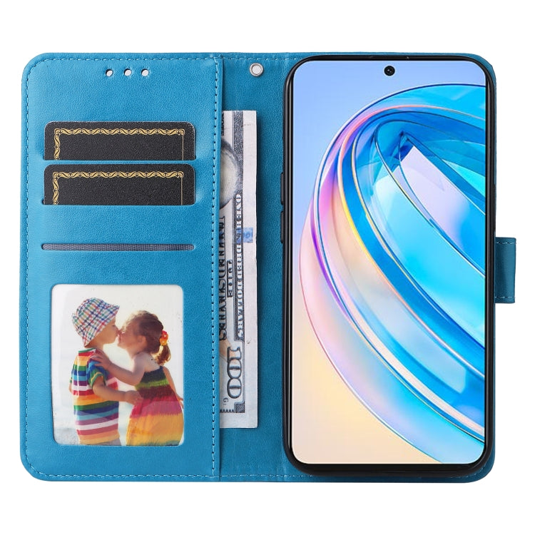 For Honor X8a Embossed Sunflower Leather Phone Case