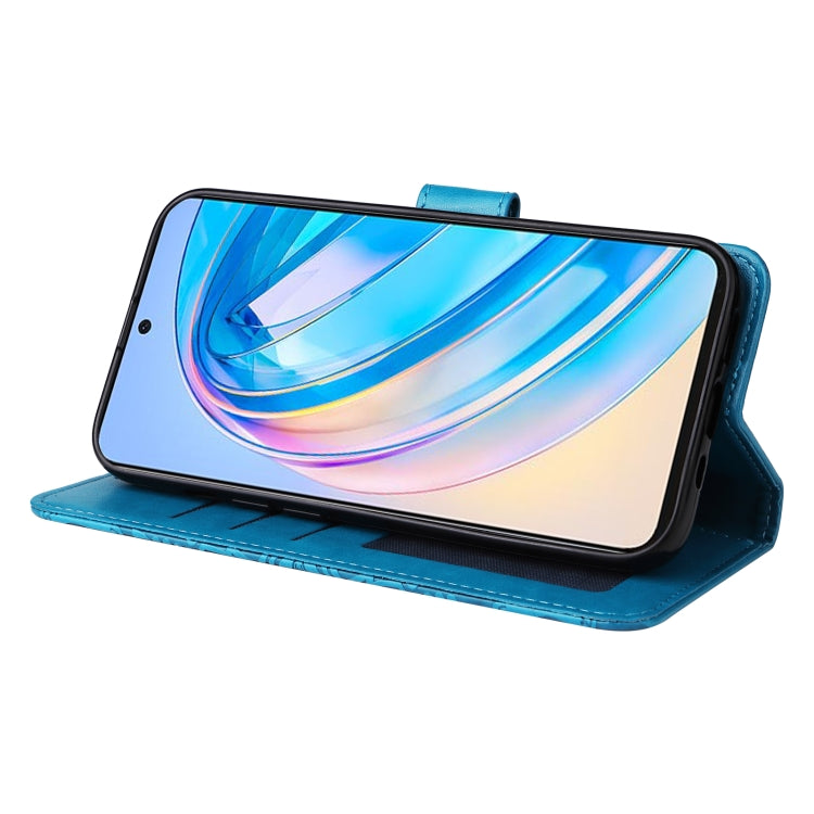 For Honor X8a Embossed Sunflower Leather Phone Case