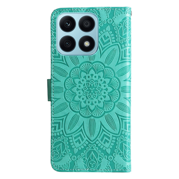 For Honor X8a Embossed Sunflower Leather Phone Case