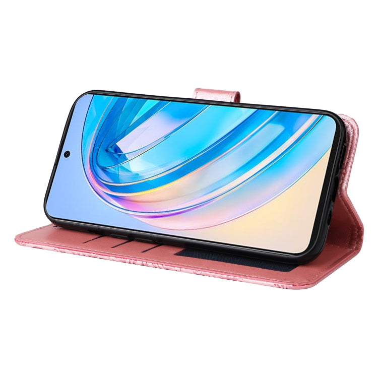 For Honor X8a Embossed Sunflower Leather Phone Case