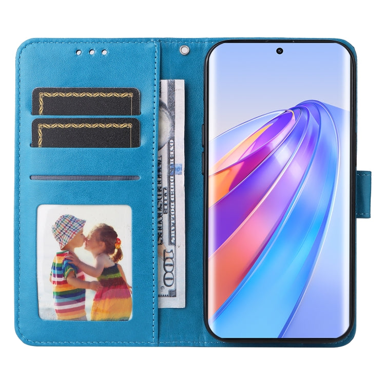 For Honor X9a/X40 5G/Magic5 Lite Embossed Sunflower Leather Phone Case