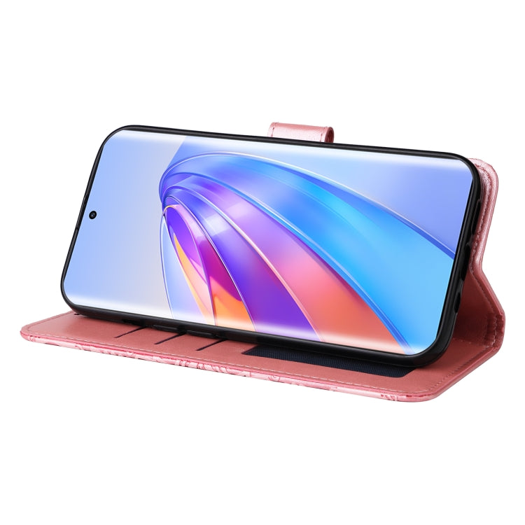 For Honor X9a/X40 5G/Magic5 Lite Embossed Sunflower Leather Phone Case