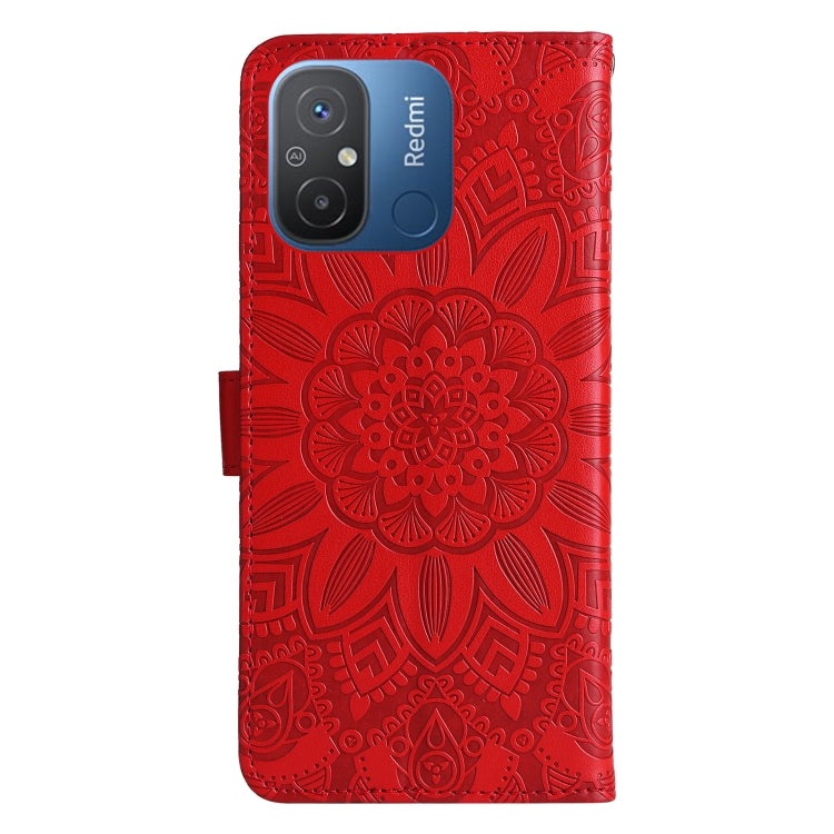 For Xiaomi Redmi 11A 4G/12C Embossed Sunflower Leather Phone Case