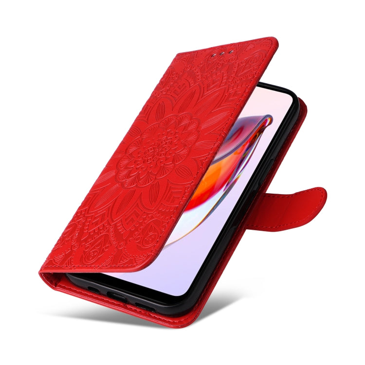 For Xiaomi Redmi 11A 4G/12C Embossed Sunflower Leather Phone Case