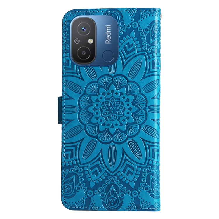 For Xiaomi Redmi 11A 4G/12C Embossed Sunflower Leather Phone Case