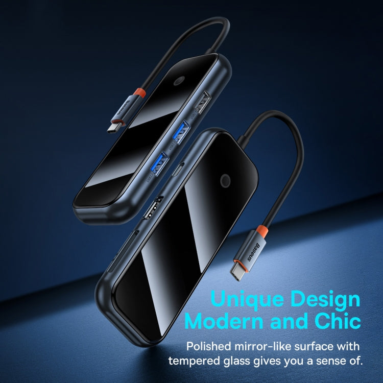 Baseus Extreme II WKJZ010413 7 in 1 USB-C / Type-C to USB3.0x2+USB2.0+USB-C / Type-C+HDMI+SD/TF HUB Adapter(Space Grey)