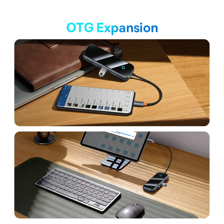 Baseus Extreme II WKJZ010413 7 in 1 USB-C / Type-C to USB3.0x2+USB2.0+USB-C / Type-C+HDMI+SD/TF HUB Adapter(Space Grey)