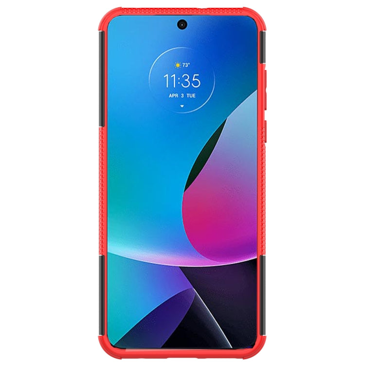 For Motorola Moto G Play 2023/G Pure/G Power 2022 Tire Texture TPU + PC Phone Case with Holder