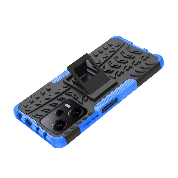 For Xiaomi Redmi Note 12 Pro 5G Tire Texture TPU + PC Phone Case with Holder