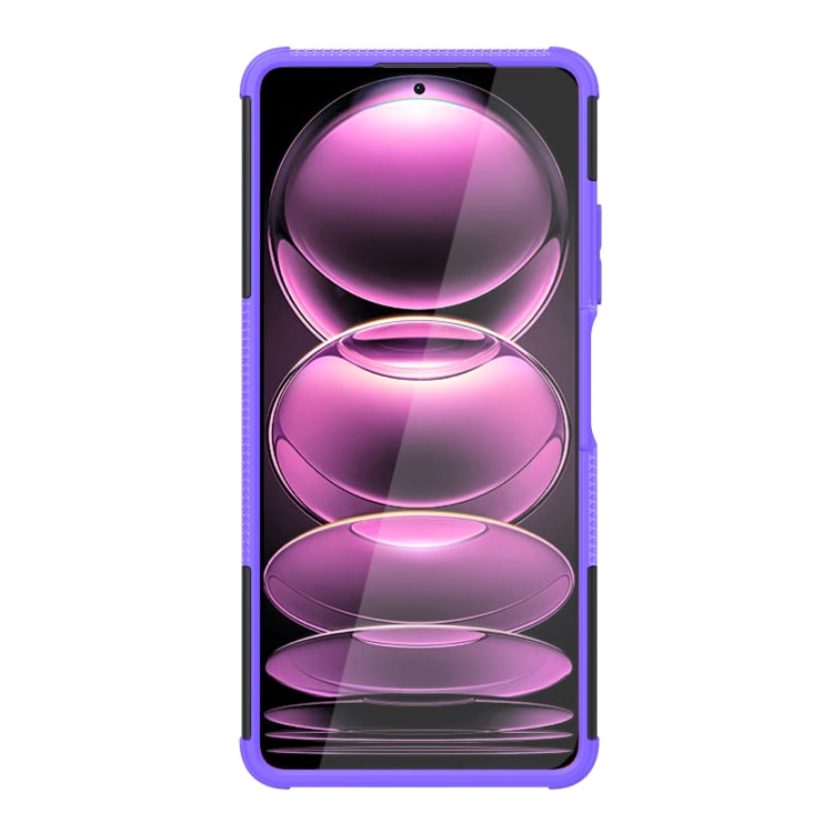 For Xiaomi Redmi Note 12 Pro 5G Tire Texture TPU + PC Phone Case with Holder