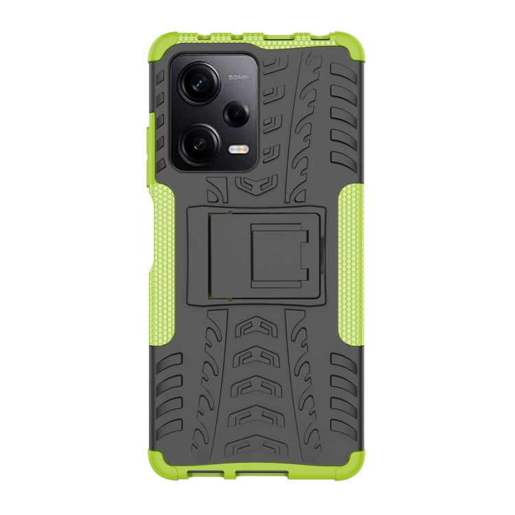 For Xiaomi Redmi Note 12 Pro 5G Tire Texture TPU + PC Phone Case with Holder