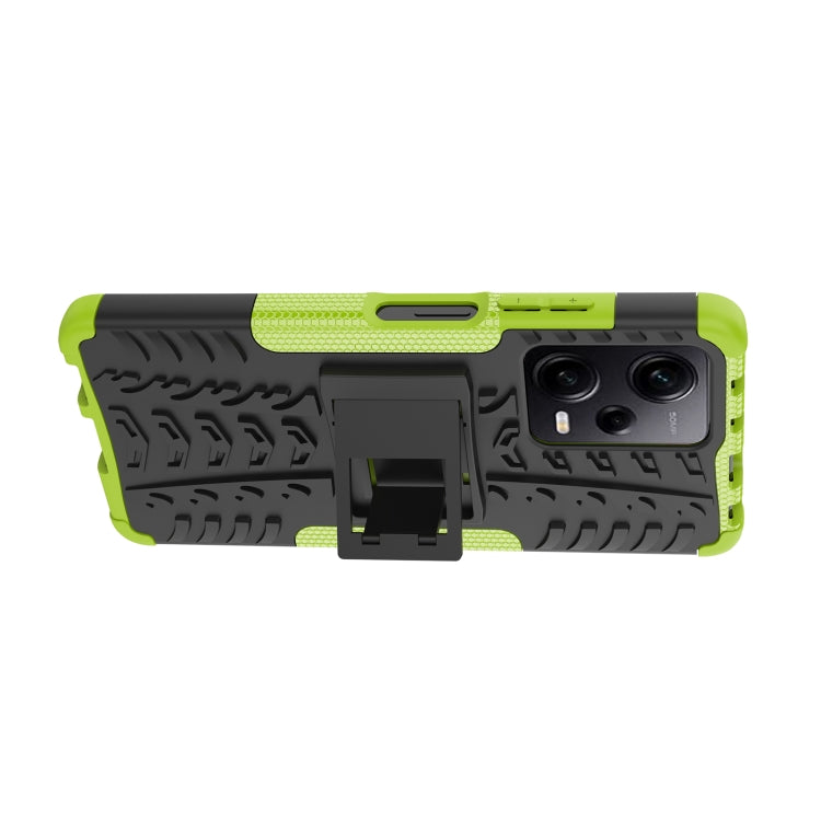 For Xiaomi Redmi Note 12 Pro 5G Tire Texture TPU + PC Phone Case with Holder