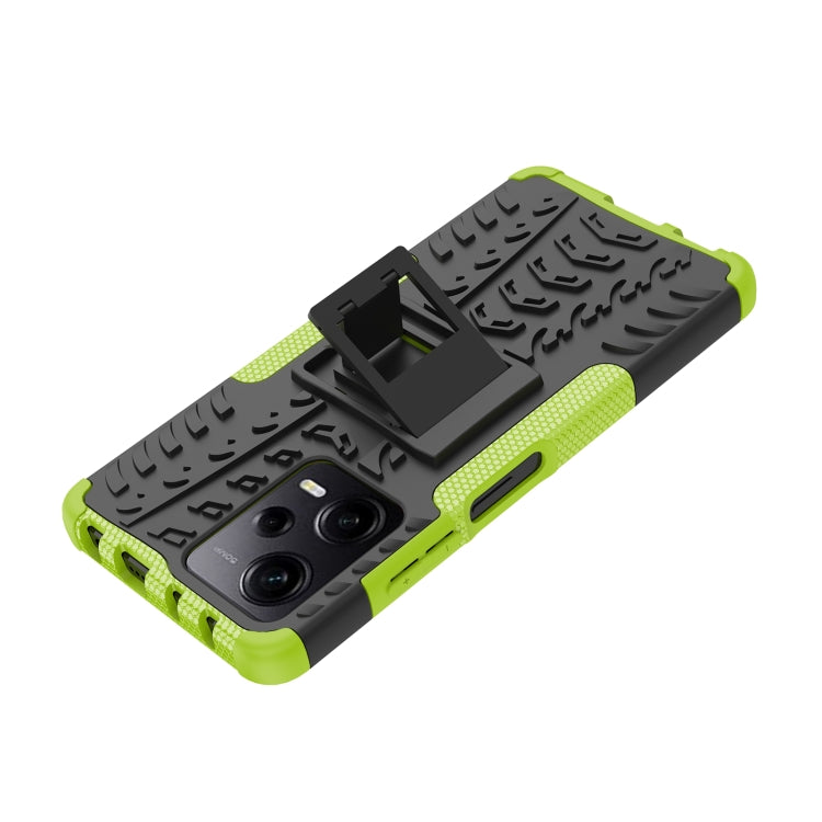 For Xiaomi Redmi Note 12 Pro 5G Tire Texture TPU + PC Phone Case with Holder