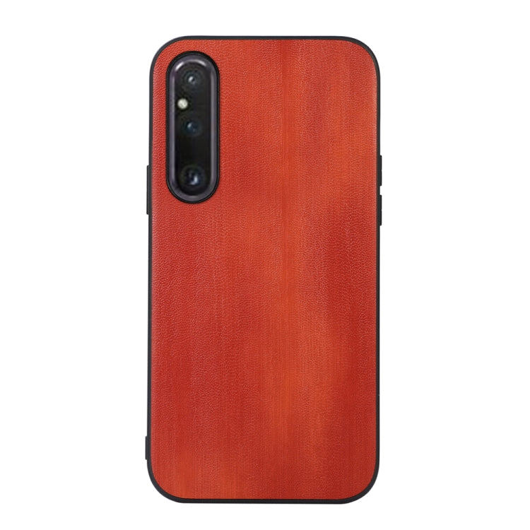 For Sony Xperia 1 V Yellow Cow Texture PU Phone Case