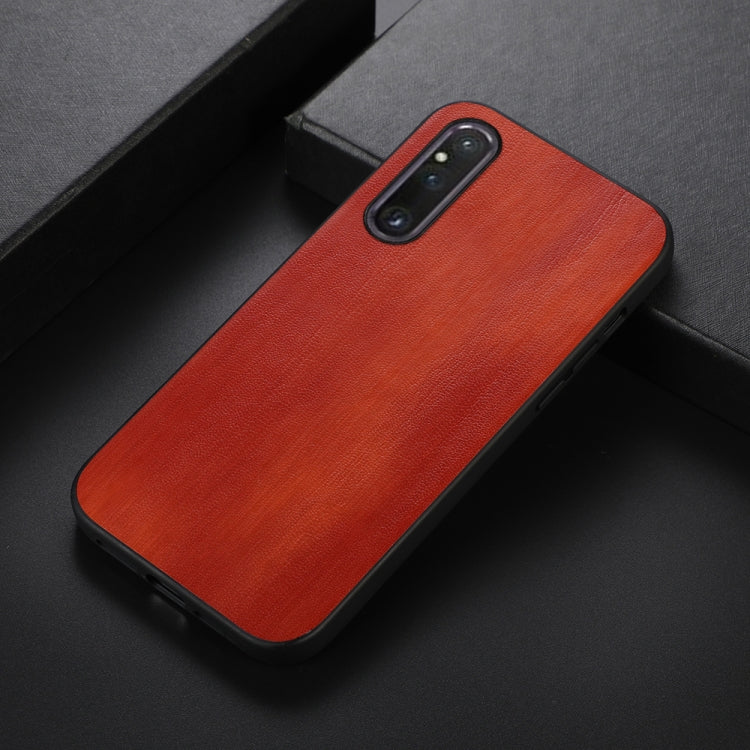 For Sony Xperia 1 V Yellow Cow Texture PU Phone Case