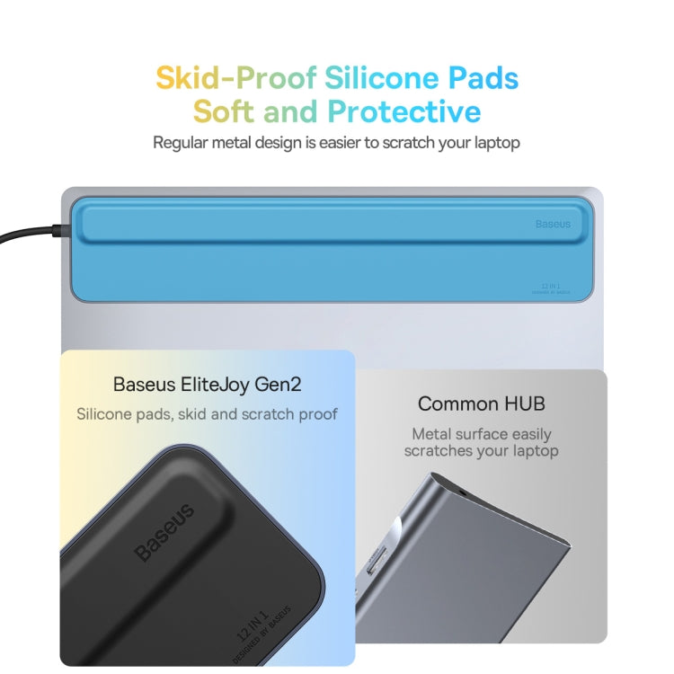 Baseus WKSX030213 12 in 1 USB-C / Type-C to HDMIx2+USB3.0x3+PD+VGA+SD/TF+RJ45+USB-C / Type-C+3.5mm HUB Adapter(Space Grey)