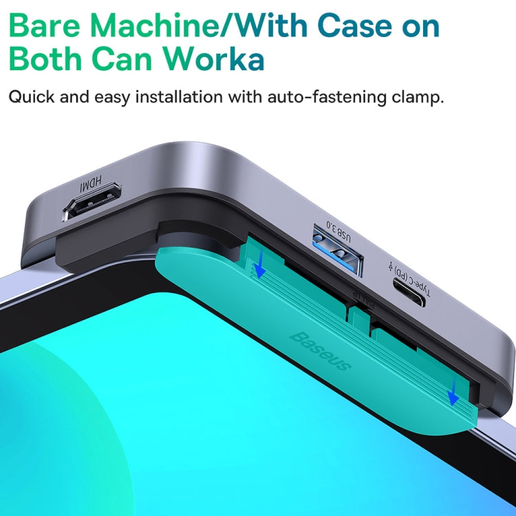 Baseus WKWJ000113 6 in 1 USB-C / Type-C to USB3.0+HDMI+USB-C / Type-C+3.5mm+SD/TF HUB Adapter(Space Grey)