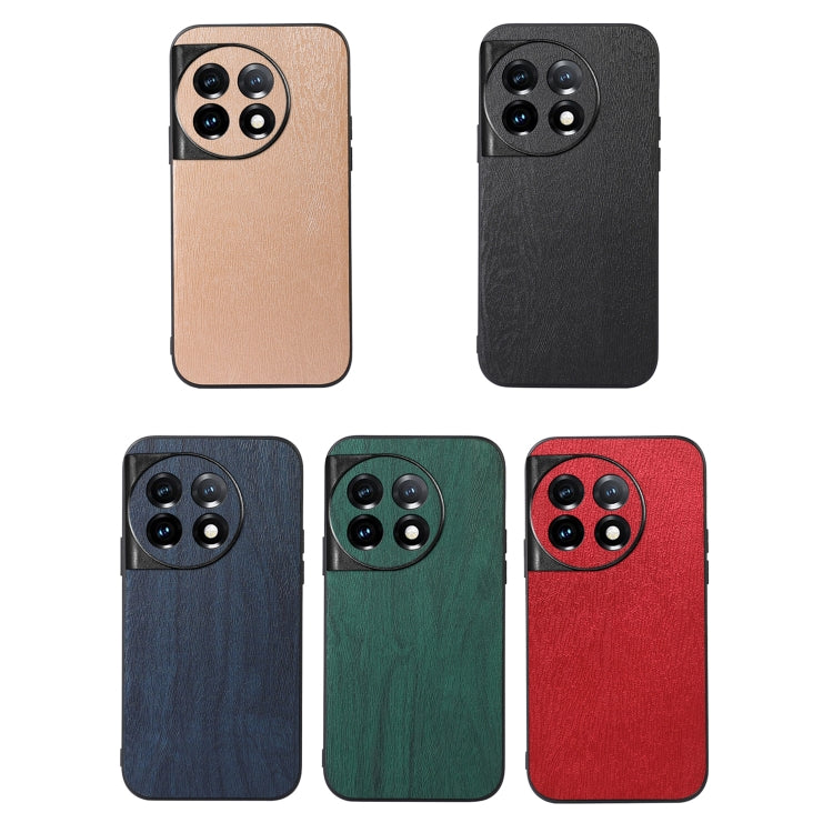 For OnePlus 11R/Ace 2 Wood Texture PU Phone Case