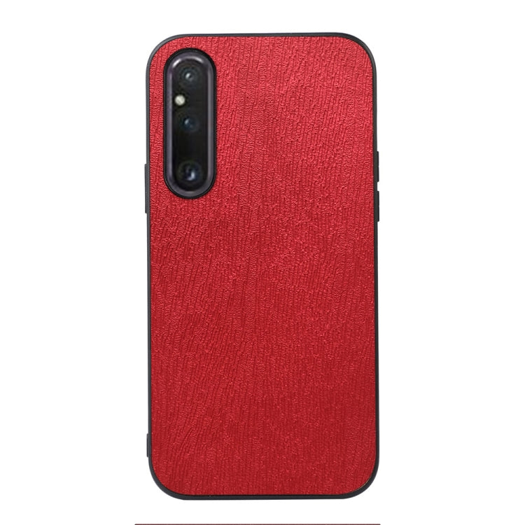 For Sony Xperia 1 V Wood Texture PU Phone Case