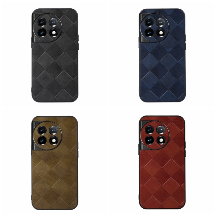 For OnePlus 11R/Ace 2 Weave Plaid PU Phone Case