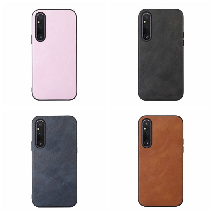 For Sony Xperia 1 V Cowhide Texture PU Phone Case