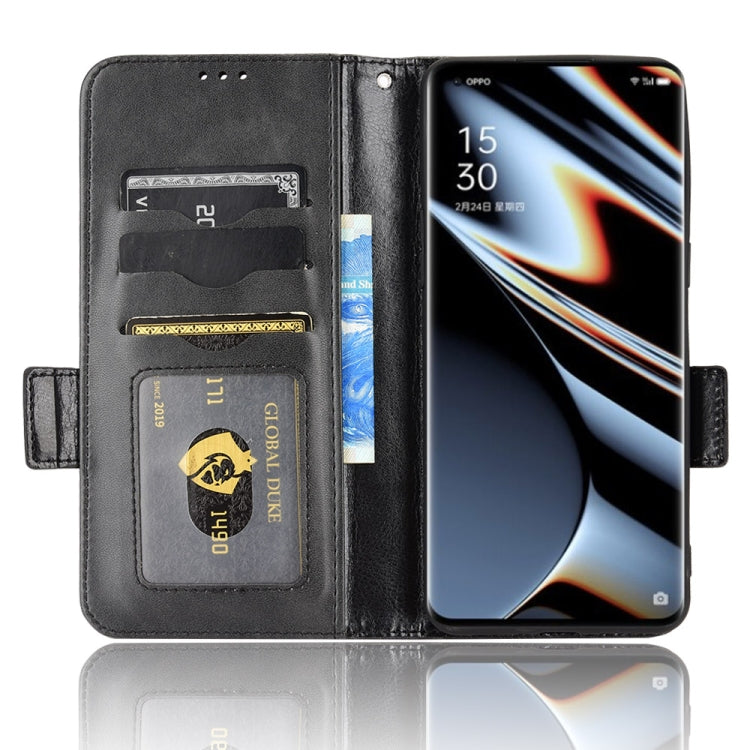 For OPPO Find X5 Pro Symmetrical Triangle Leather Phone Case