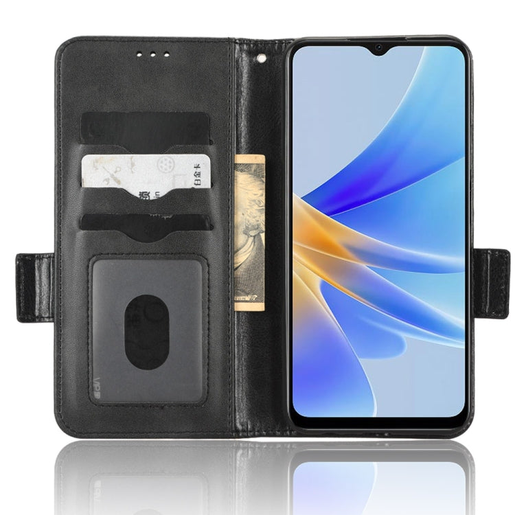 For OPPO A17 Symmetrical Triangle Leather Phone Case