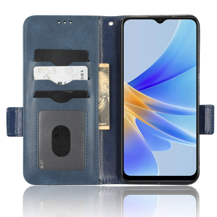 For OPPO A17 Symmetrical Triangle Leather Phone Case