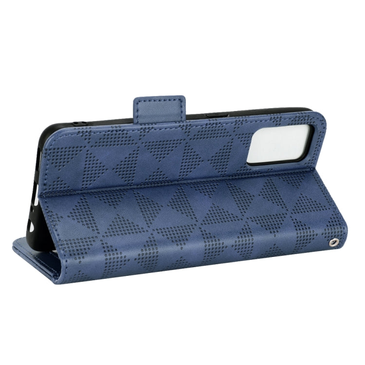 For OPPO A55s 5G Symmetrical Triangle Leather Phone Case