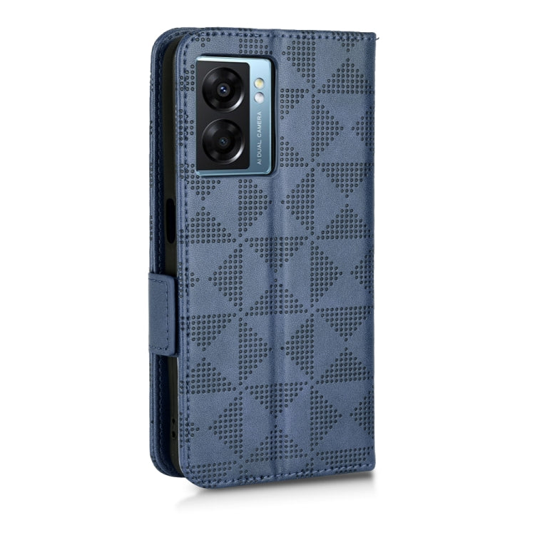 For OPPO A57 5G / A77 5G Symmetrical Triangle Leather Phone Case