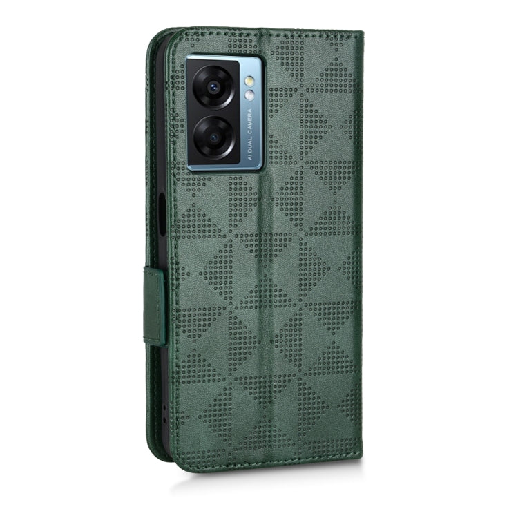 For OPPO A57 5G / A77 5G Symmetrical Triangle Leather Phone Case