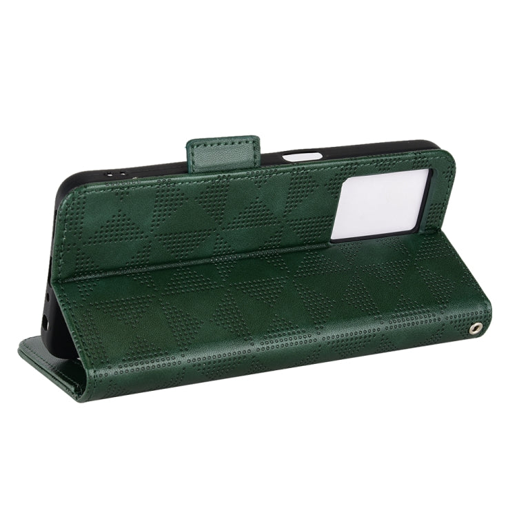 For OPPO A57 5G / A77 5G Symmetrical Triangle Leather Phone Case