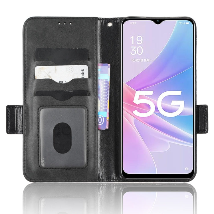 For OPPO A58 5G Symmetrical Triangle Leather Phone Case