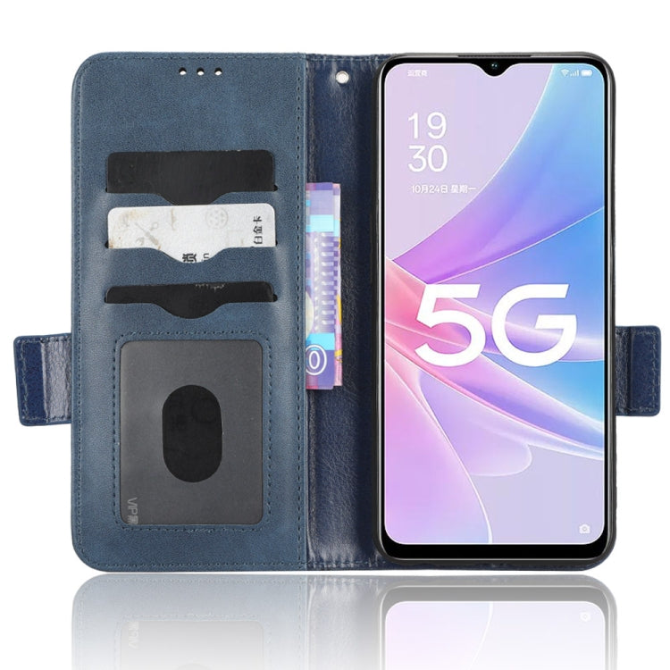 For OPPO A58 5G Symmetrical Triangle Leather Phone Case