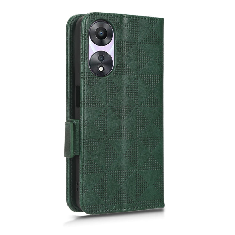 For OPPO A58 5G Symmetrical Triangle Leather Phone Case