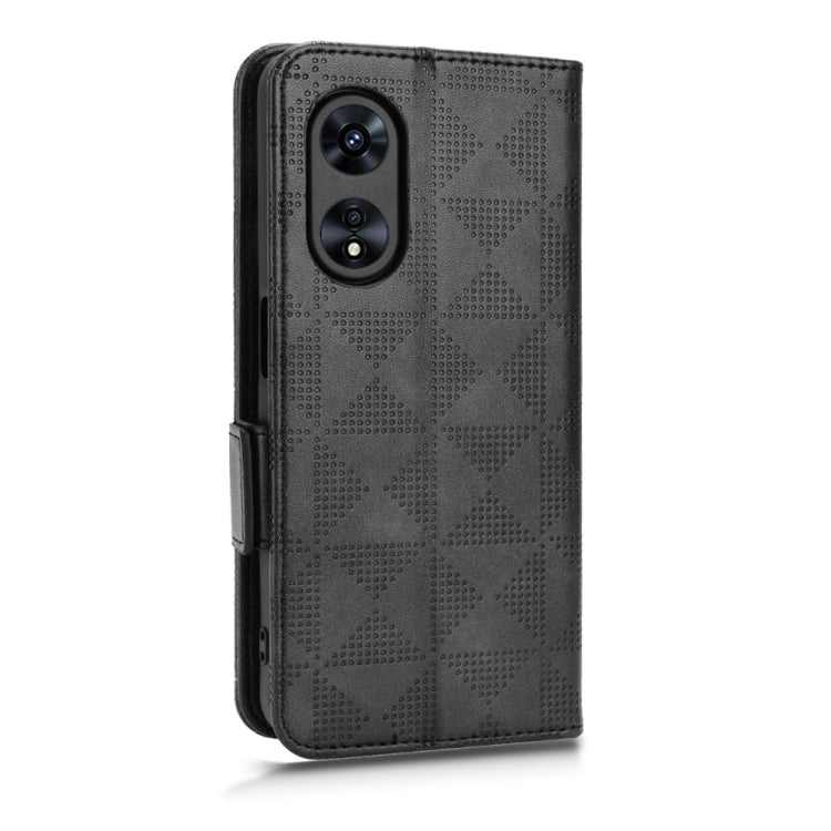 For OPPO A97 5G Symmetrical Triangle Leather Phone Case